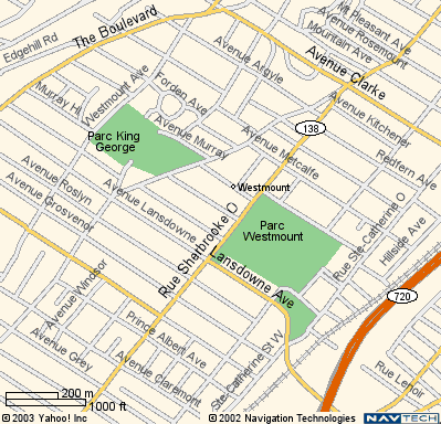 map to Murray Hill Park (Parc King George)